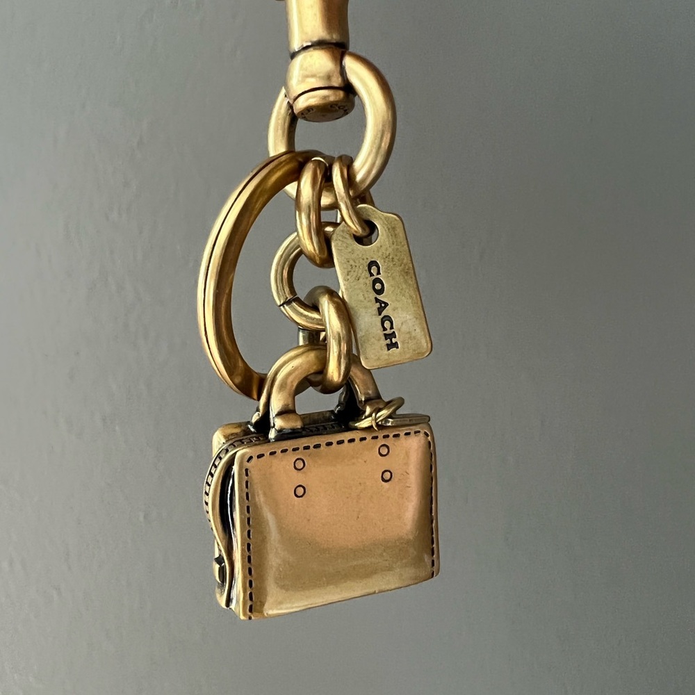 Coach - Brass Miniature Purse Handbag Charm